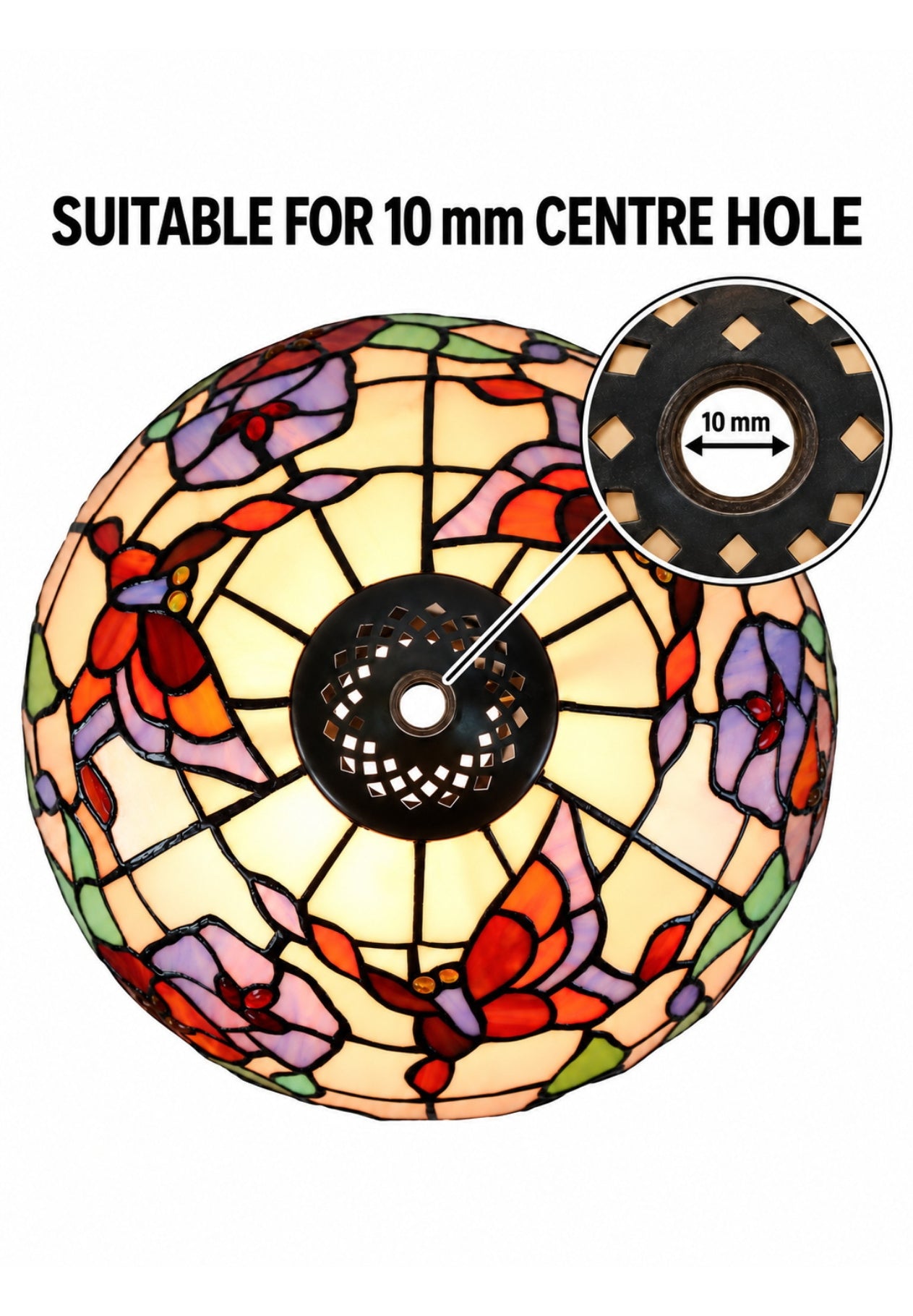 Tree Trunk Lamp Base  for 10" Tiffany Table Lamp Shade