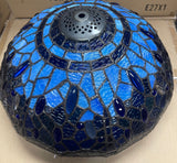 14" Large  Blue dragonfly Style Tiffany Table Lamp