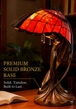 Joanne Tiffany Signature Collection Flying Lady Table Lamp With Bronze Base