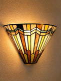 Art Noumea Geometric Stained Glass Tiffany Wall Light Wall Sconce