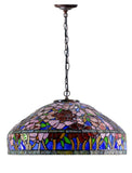 Timeless Collectio@ Large 18 inches Oriental Poppy Style Tiffany Pendant Light