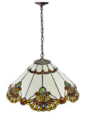 Large 20 " Beige Baroque Style Tiffany  Pendant Light