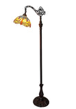 Classic Blue Dragonfly Leadlight Stained Glass Bridge Arm Tiffany  Floor Lamp