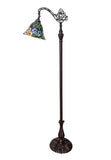 Vivid Buterfly Leadlight Stained Glass Bridge Arm Tiffany  Floor Lamp