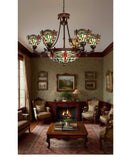 Grand Dragonfly Tiffany Chandelier | Handcrafted Stained Glass Chandelier Pendant light