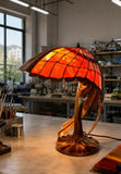 Joanne Tiffany Signature Collection Flying Lady Table Lamp With Bronze Base