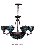 Grand Dragonfly Tiffany Chandelier | Handcrafted Stained Glass Chandelier Pendant light