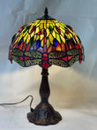 Amazing 12" Green Dragonfly Tiffany Bedside Lamp
