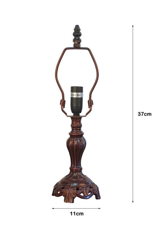 Metal Vintage Lamp Base  for 8" Wide Tiffany Mini Table Lamp