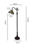 Classic Blue Dragonfly Leadlight Stained Glass Bridge Arm Tiffany  Floor Lamp
