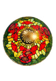 Traditional Reproduction Huge 20" Red Poppy Gold Tiffany Floor Lamp