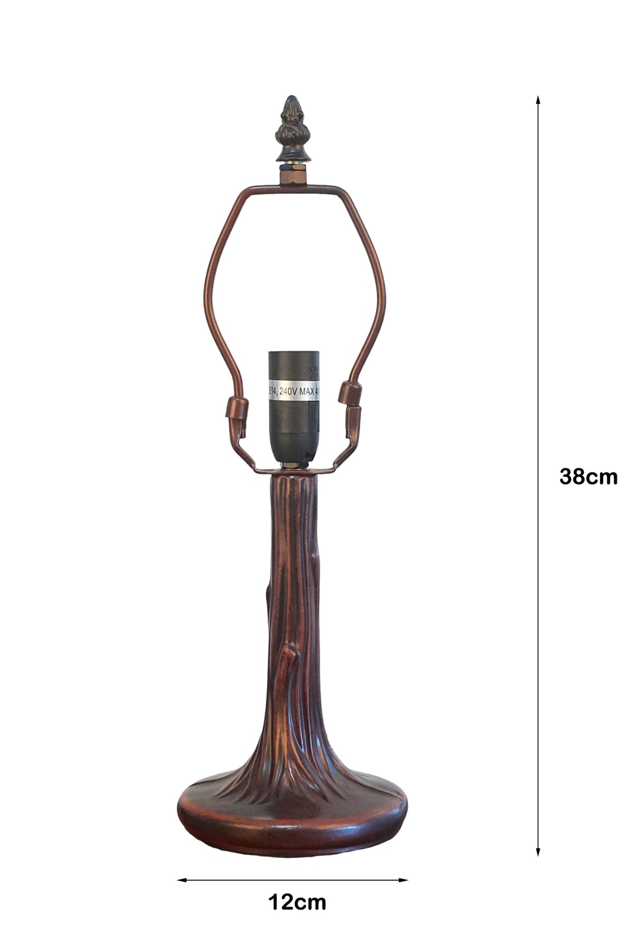 Tree Trunk Lamp Base  for 10" Tiffany Table Lamp Shade