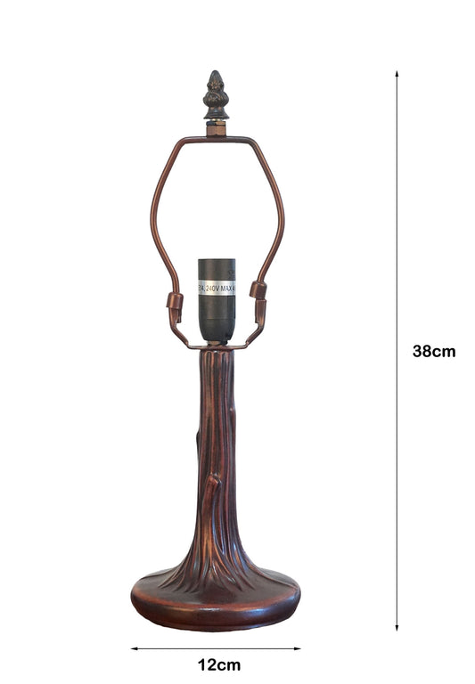 Tree Trunk Lamp Base  for 10" Tiffany Table Lamp Shade