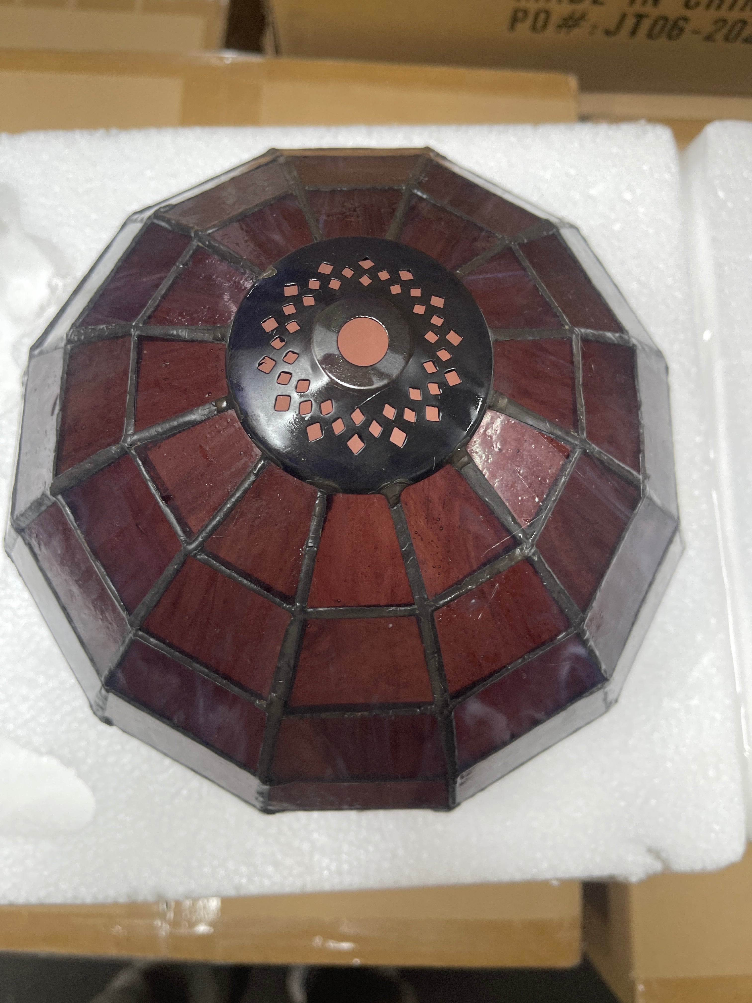 Classical 8"  Amber Tiffany Table Lamp