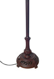 Antique Bronze Scrollwork Dual-Light Tiffany Floor Lamp Base for 16-20 inches lamp shade