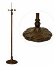 Antique Style Dual-Light Floor Lamp Base for 16"–22" Stained Glass Shades