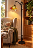 Classical Rose Tiffany Bridge Floor Lamp