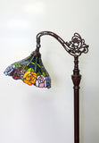 Classical Rose Tiffany Bridge Floor Lamp