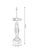 Zinc Alloy Vintage Table Lamp Base – Perfect for 16" Lampshade