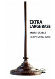 Extra-Large Heavy Metal Floor Lamp Base with Decorative Round Base for 18" 20" and Large Tiffany lamp shade