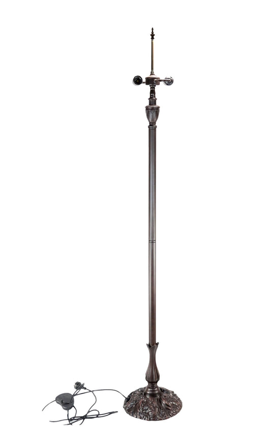 Vintage Style 2-Light Metal Floor Lamp Base  for 16"- 20" wide Tiffany Lamp shade