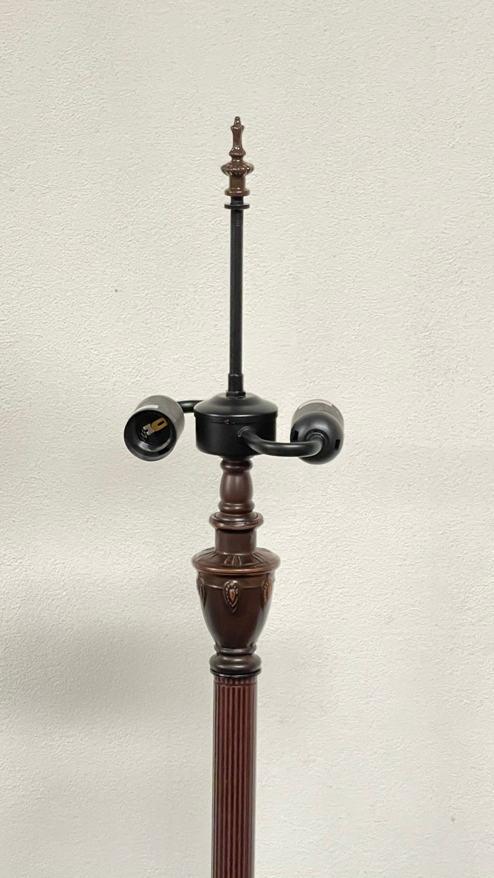 Vintage Style 2-Light Metal Floor Lamp Base  for 16"- 20" wide Tiffany Lamp shade