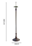 Premium Vintage Style Three-Light Metal Alloy Lamp Base for 18-Inch, 20-Inch and Larger Shades