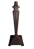 Mission Style Table Lamp Base for Square Tiffany Lamp Shade – Dual E14 Socket, Antique Bronze Finish