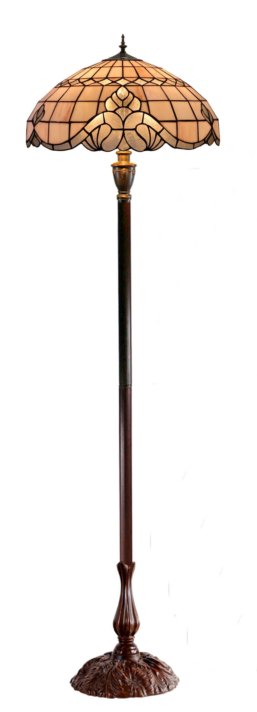 Hugh 20" Vienna Baroque Style Tiffany Floor Lamp