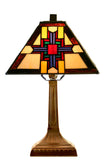 Classical 9"Square Shade  Mission Style Mini Tiffany Desk Lamp
