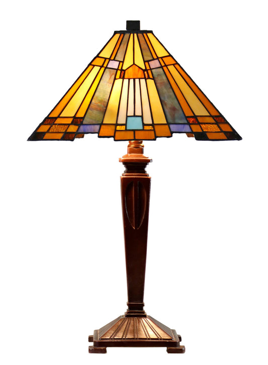 Large Mission Style Inglenook Tiffany Table Lamp