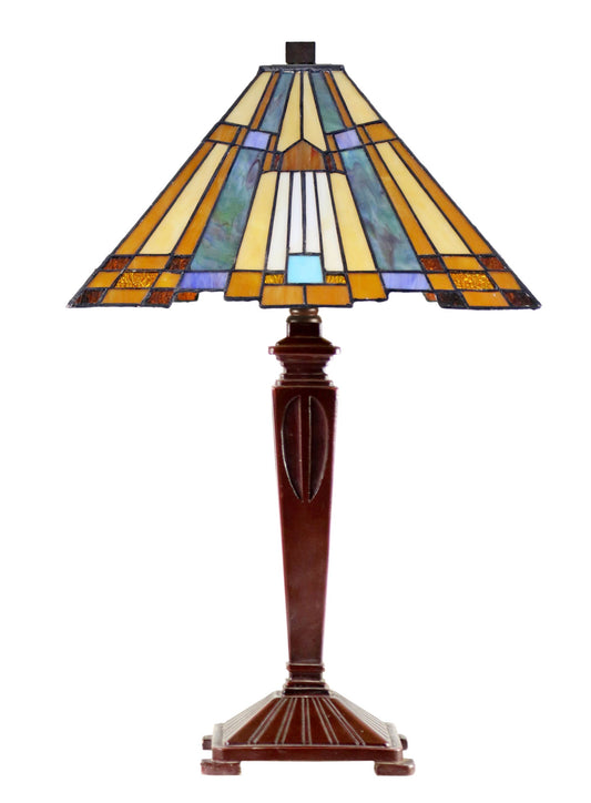 Large Mission Style Inglenook Tiffany Table Lamp