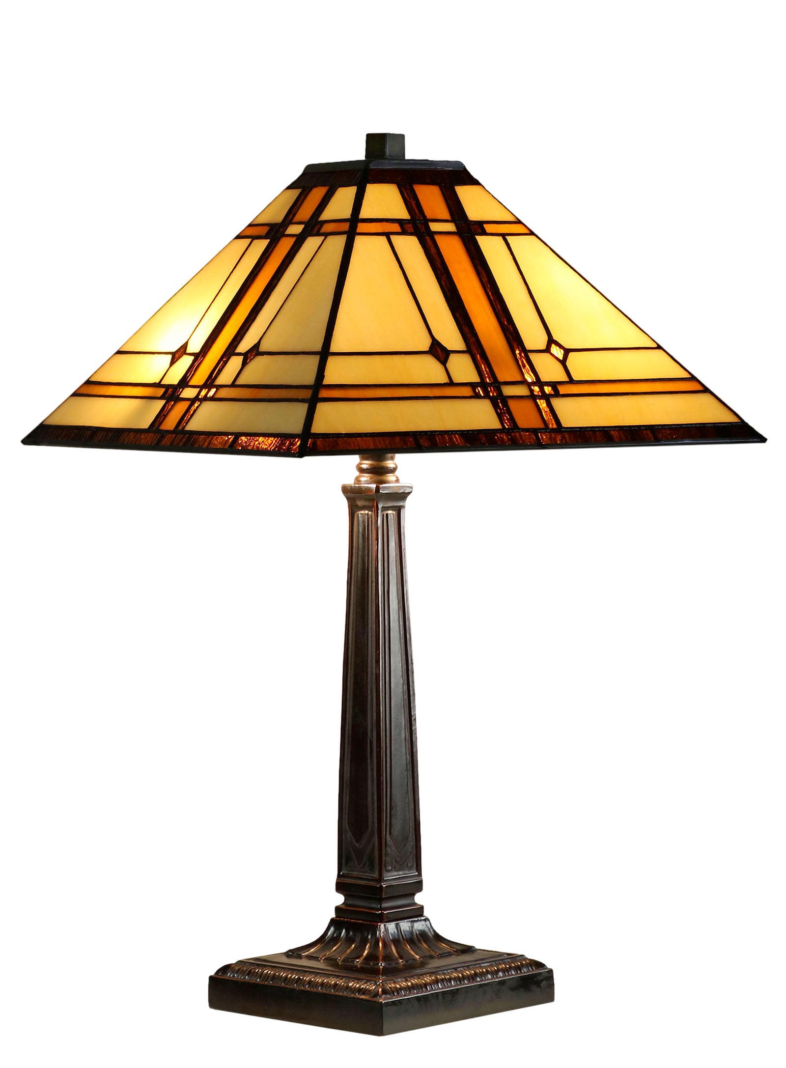 Large Tradional Mission Style Tiffany Table Lamp