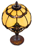 Elegant 8" Beige  Baroque Style Tiffany Mini Lamp