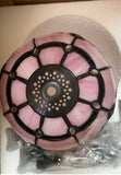 Lavender Pink Stunning  8"  Rococo Style curved Glass Tiffany Mini Lamp