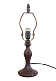 Lavender Pink Stunning  8"  Rococo Style curved Glass Tiffany Mini Lamp