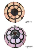 Lavender Pink Stunning  8"  Rococo Style curved Glass Tiffany Mini Lamp