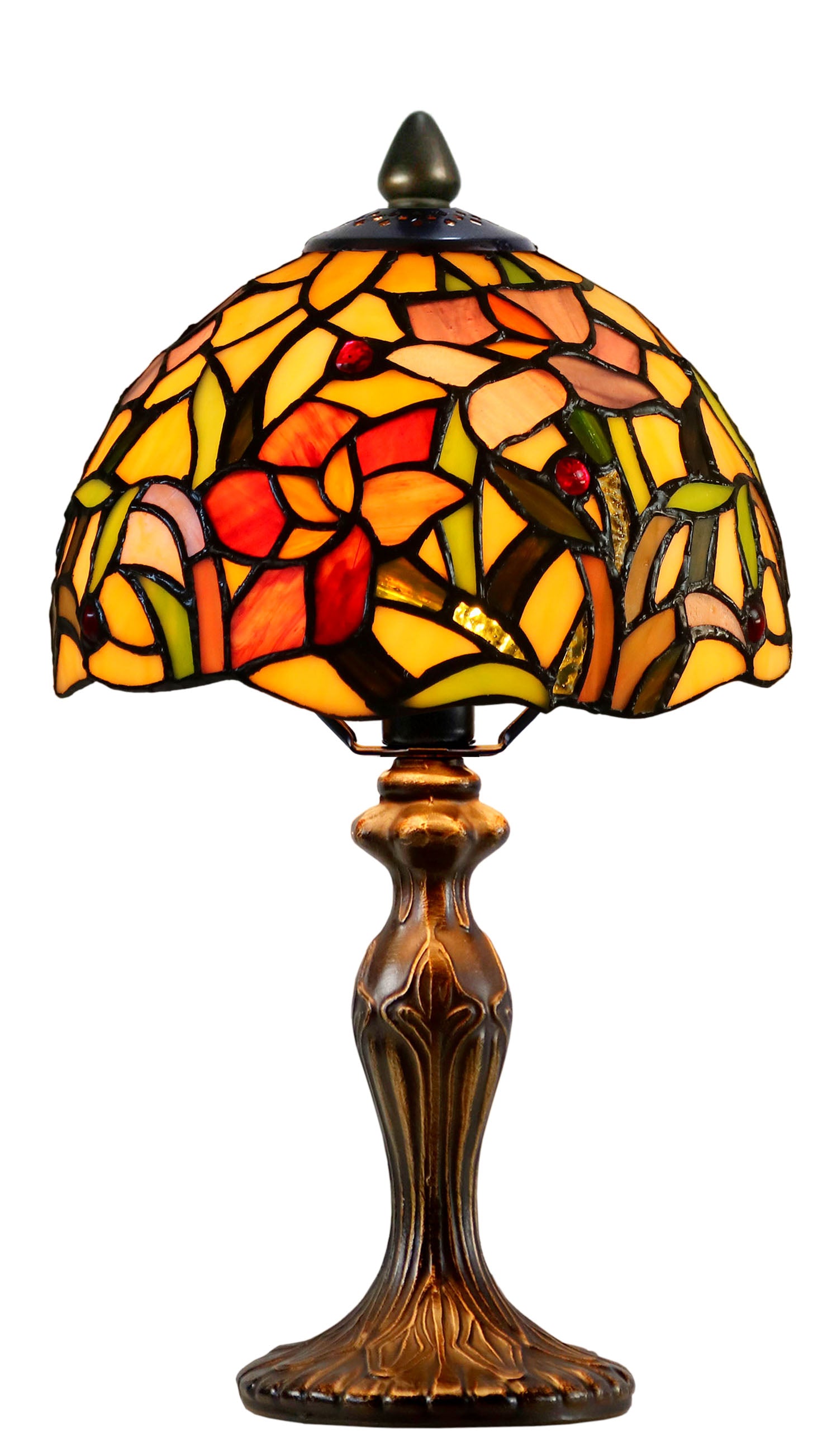 Classic 8" Marigold Tiffany Mini Table Lamp