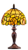 8" Amber Rose Tiffany Mini Table Lamp