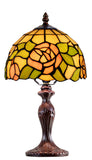 8" Amber Rose Tiffany Mini Table Lamp
