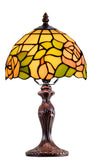 8" Amber Rose Tiffany Mini Table Lamp