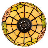 8" Amber Rose Tiffany Mini Table Lamp