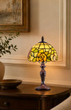 8" Amber Rose Tiffany Mini Table Lamp
