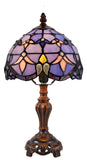 Stunning 8" Blue  Baroque Style Tiffany Mini Table Lamp