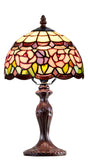 Elegant  8" Floral Style Tiffany Mini Table Lamp