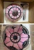 12″ Lavender Pink Jewel Tiffany-Style Bedside Lamp
