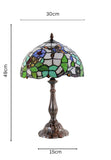 12" Amazing Butterfly Flower Tiffany Tiffany Bedside Lamp