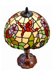 12" Amazing Butterfly Flower Tiffany Tiffany Bedside Lamp