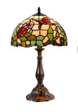 12" Amazing Butterfly Flower Tiffany Tiffany Bedside Lamp