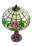 12" Blush Rose Tiffany Bedside Lamp